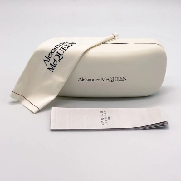 NEW MQ0261OA 001 ALEXANDER MCQUEEN EYEGLASSES MEN GEOMETRIC SILVER EYEWE… - Picture 4 of 4